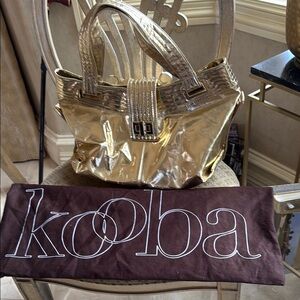 Kooba Gold Shoulder Bag with Metallic Finish